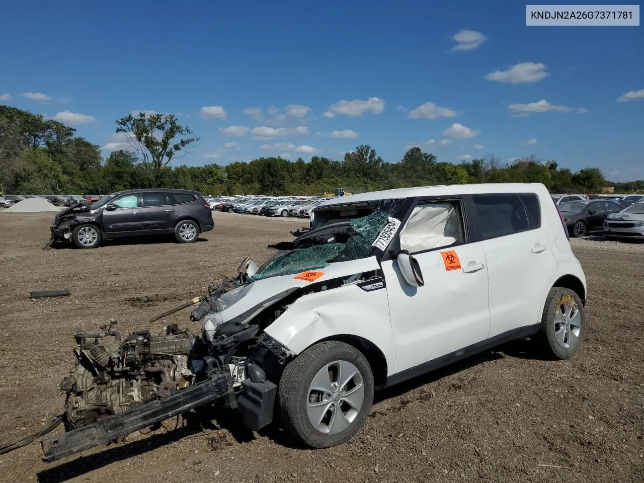 2016 Kia Soul VIN: KNDJN2A26G7371781 Lot: 71935454