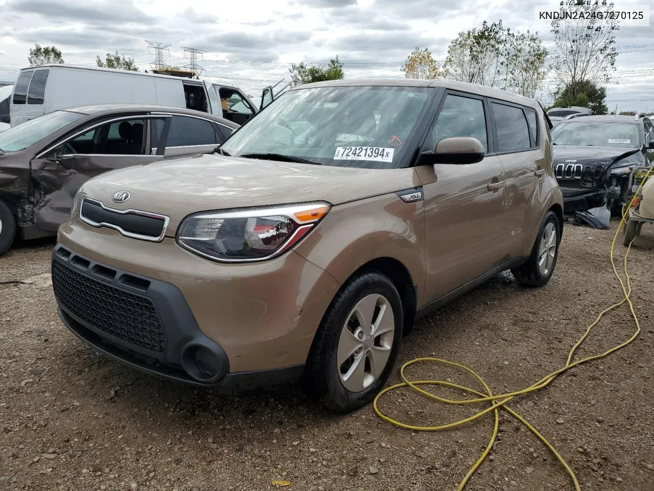 2016 Kia Soul VIN: KNDJN2A24G7270125 Lot: 72421394