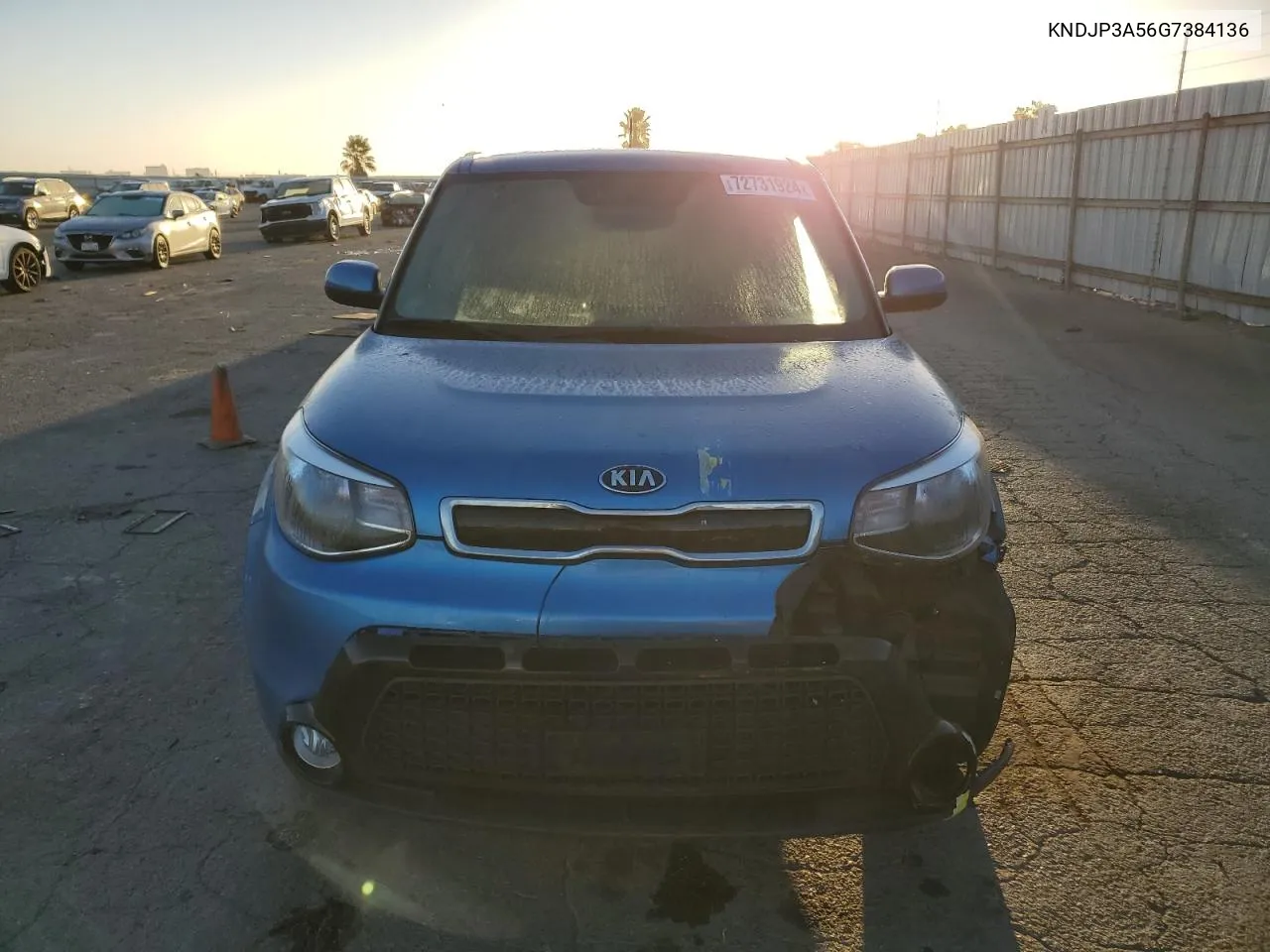 2016 Kia Soul + VIN: KNDJP3A56G7384136 Lot: 72731924