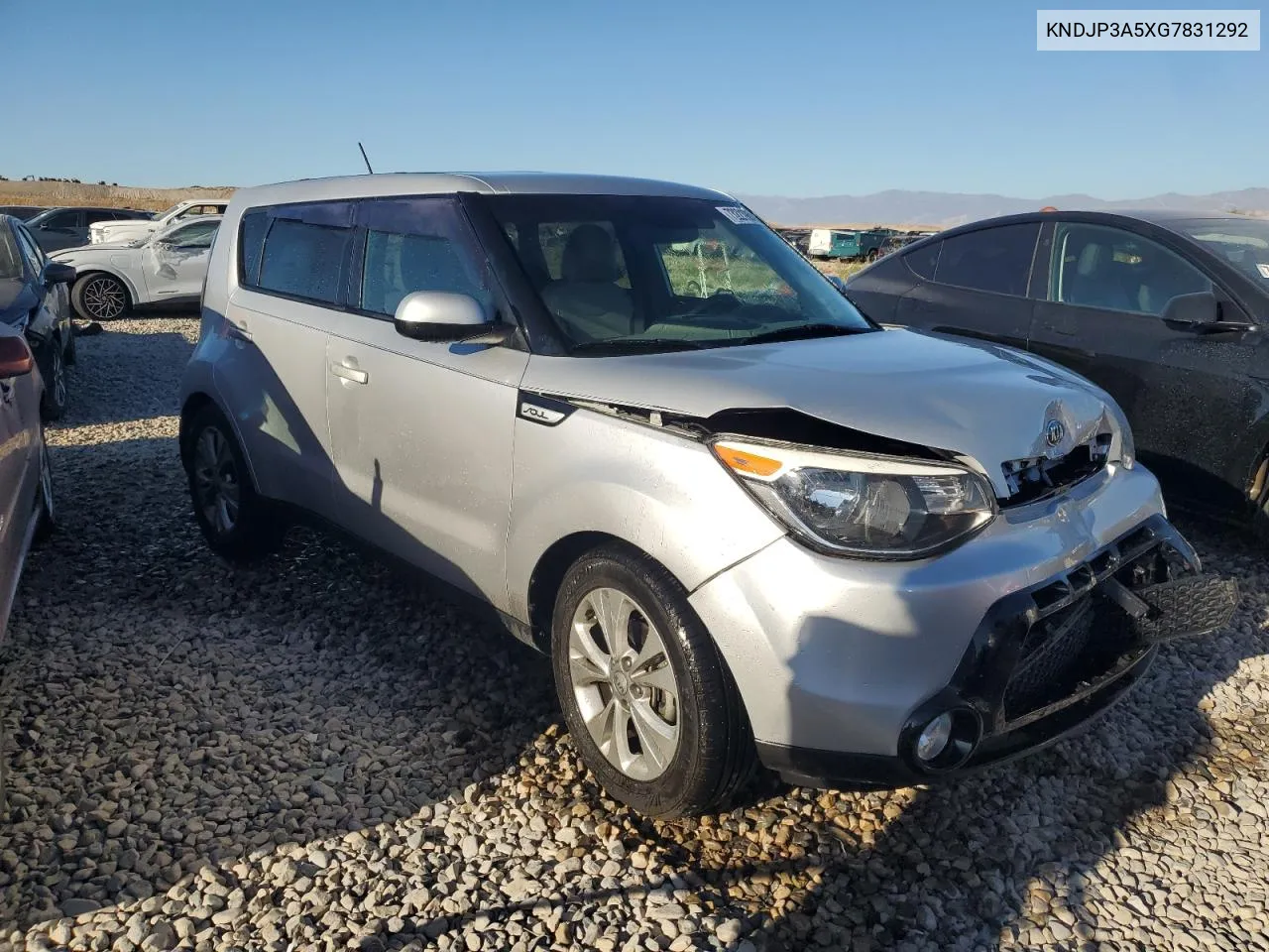 2016 Kia Soul + VIN: KNDJP3A5XG7831292 Lot: 73221904