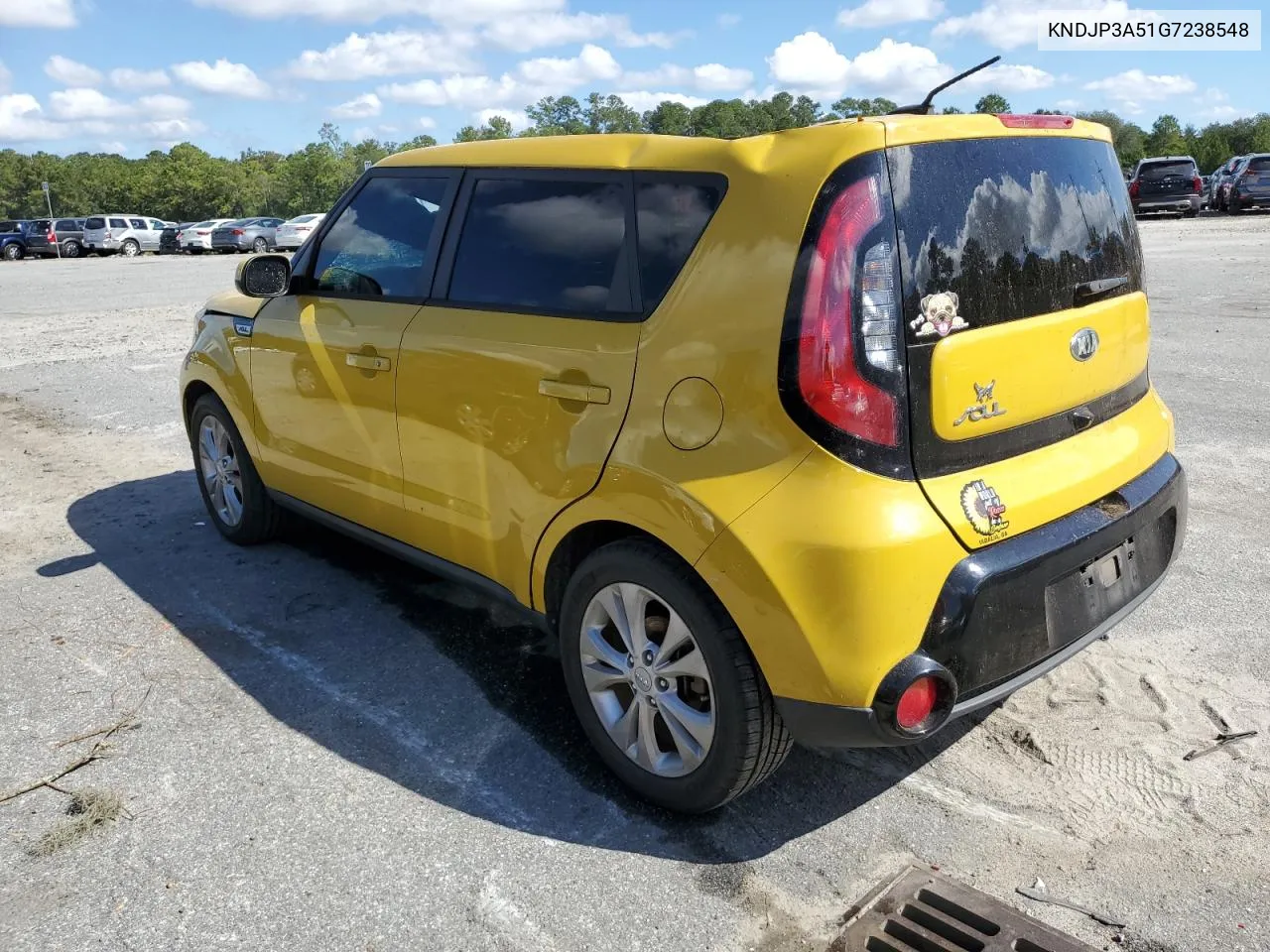 2016 Kia Soul + VIN: KNDJP3A51G7238548 Lot: 74129204