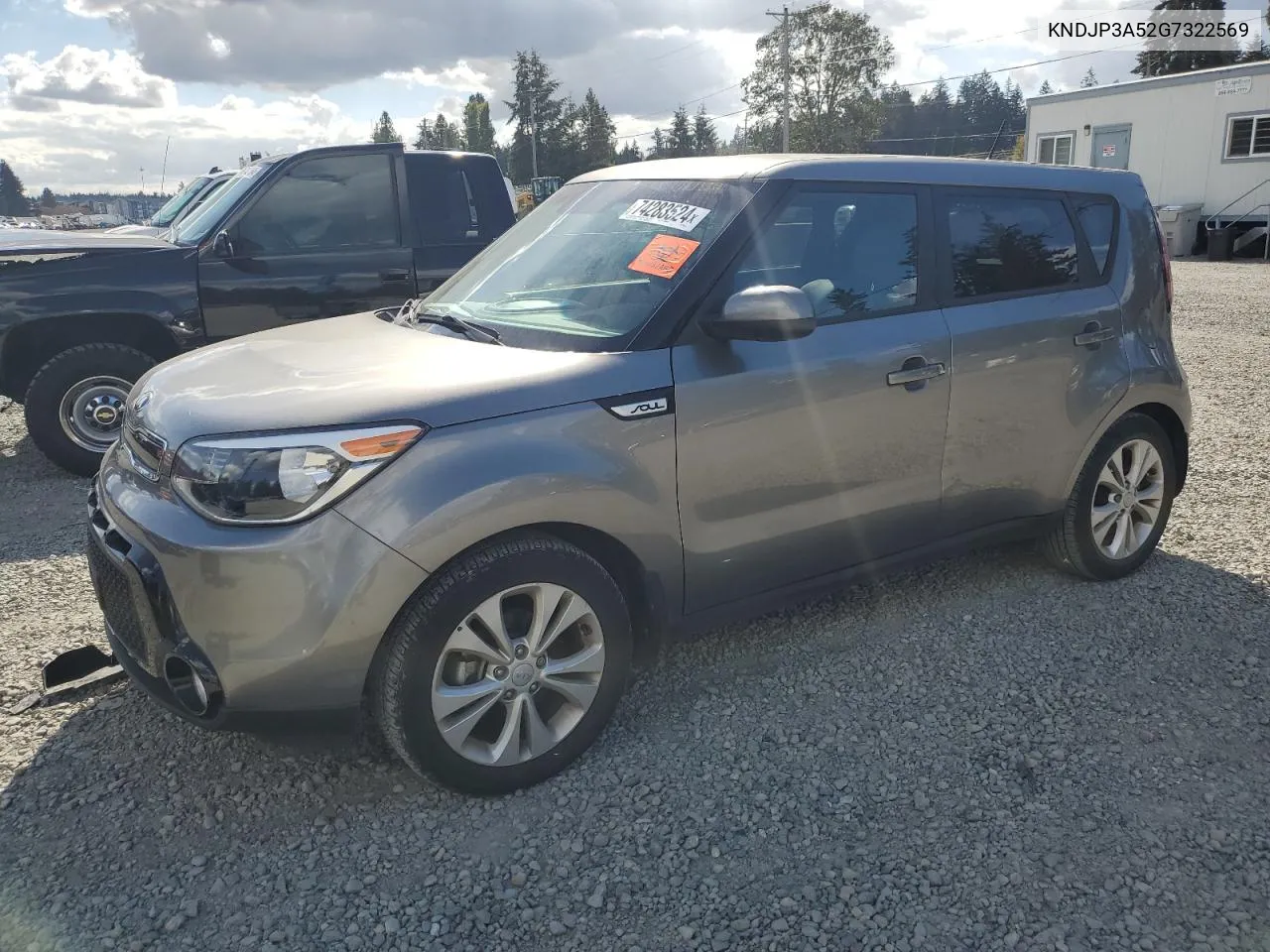 2016 Kia Soul + VIN: KNDJP3A52G7322569 Lot: 74283524