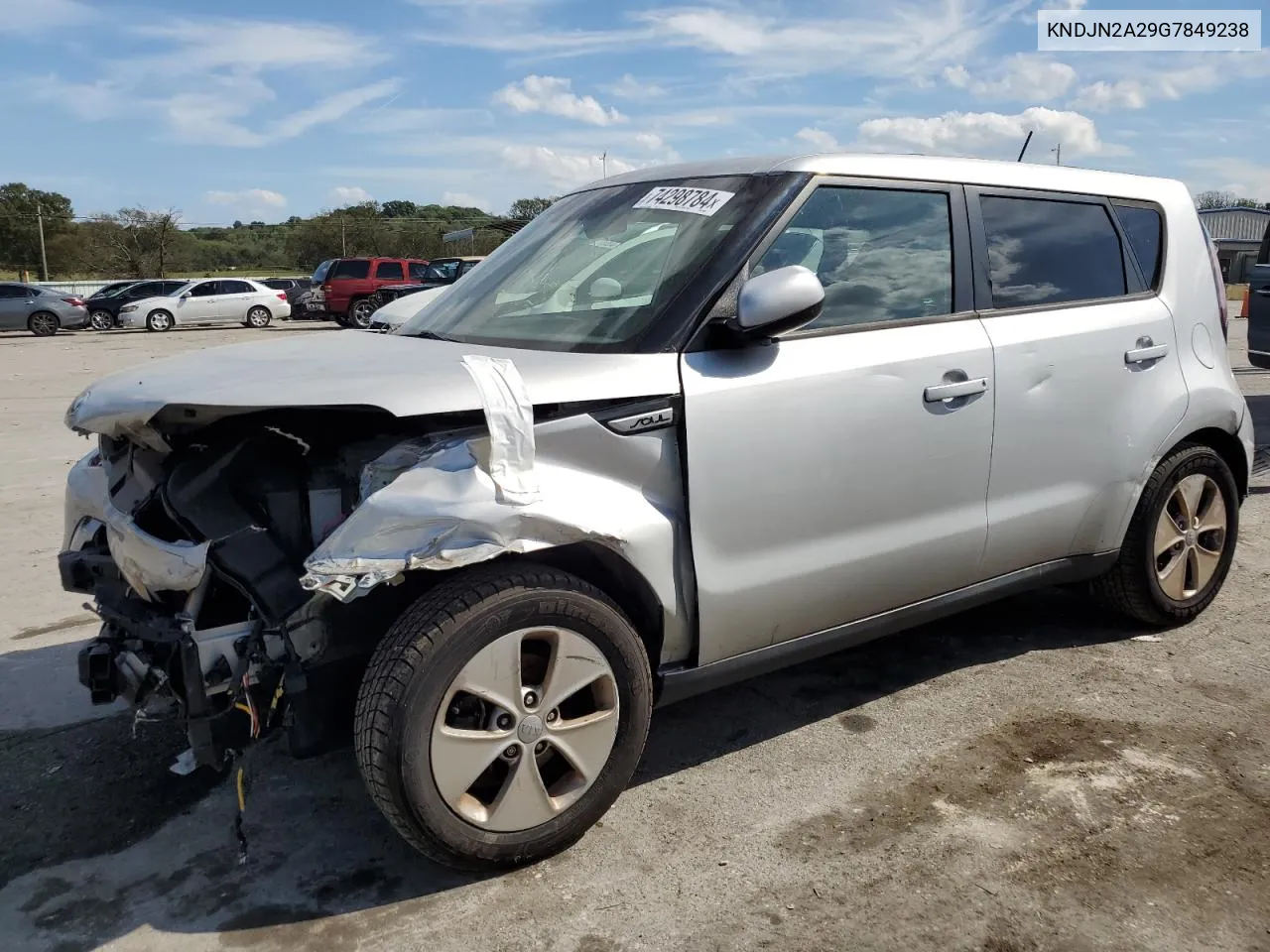 2016 Kia Soul VIN: KNDJN2A29G7849238 Lot: 74298784