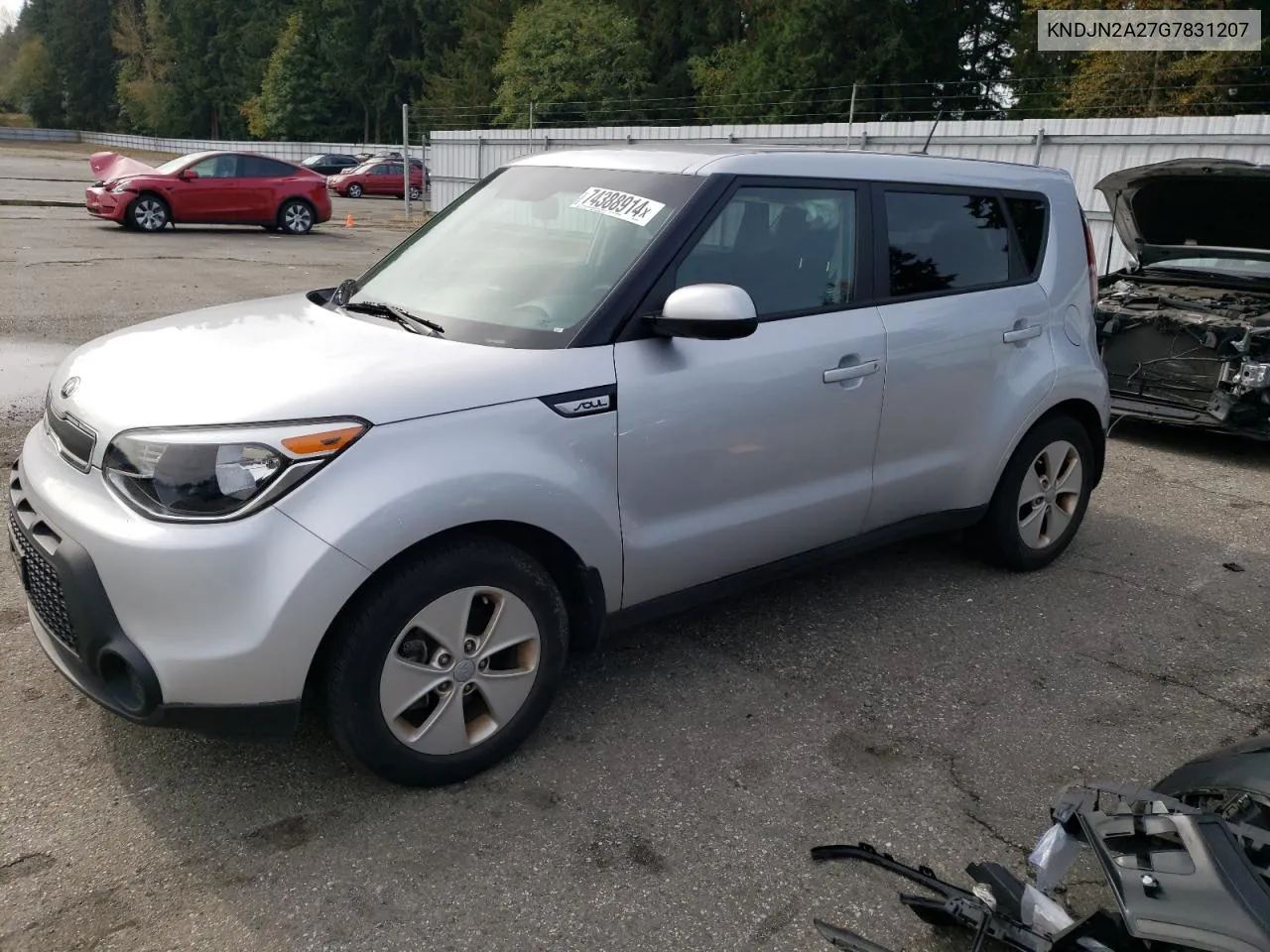 2016 Kia Soul VIN: KNDJN2A27G7831207 Lot: 74388914