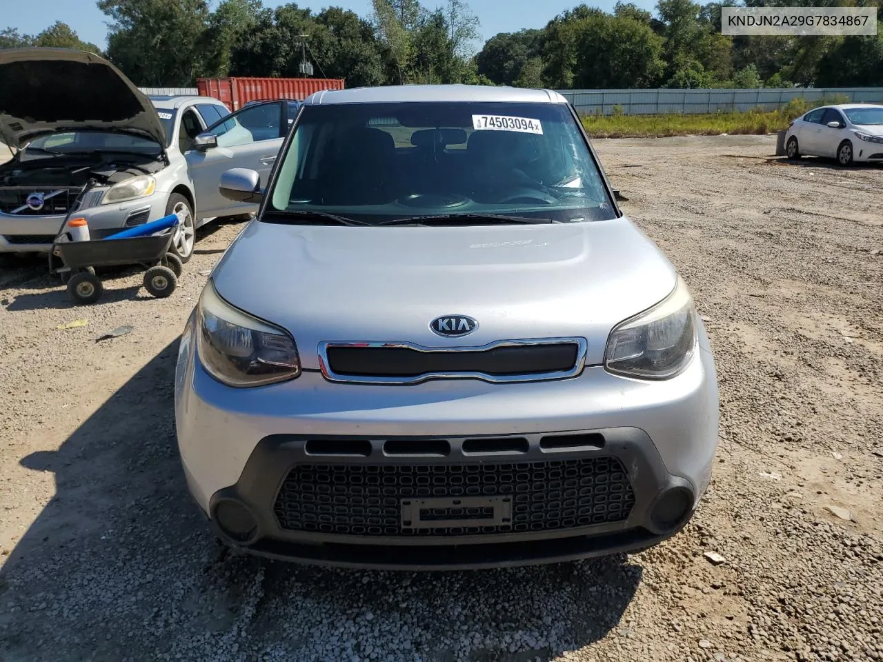 2016 Kia Soul VIN: KNDJN2A29G7834867 Lot: 74503094