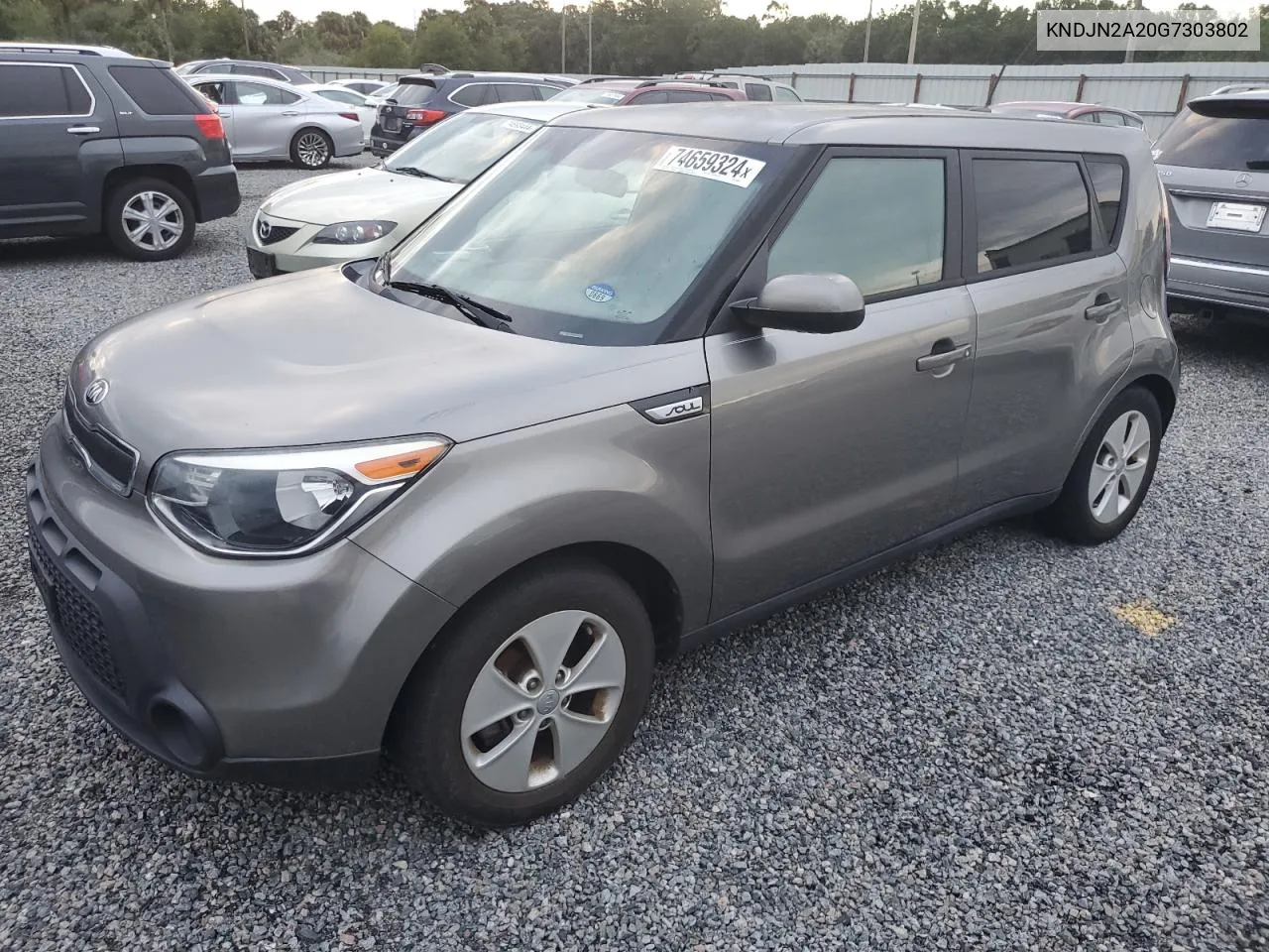 2016 Kia Soul VIN: KNDJN2A20G7303802 Lot: 74659324