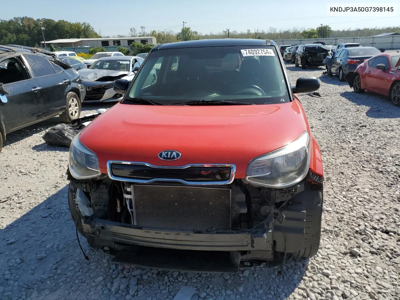 2016 Kia Soul + VIN: KNDJP3A50G7398145 Lot: 74892754