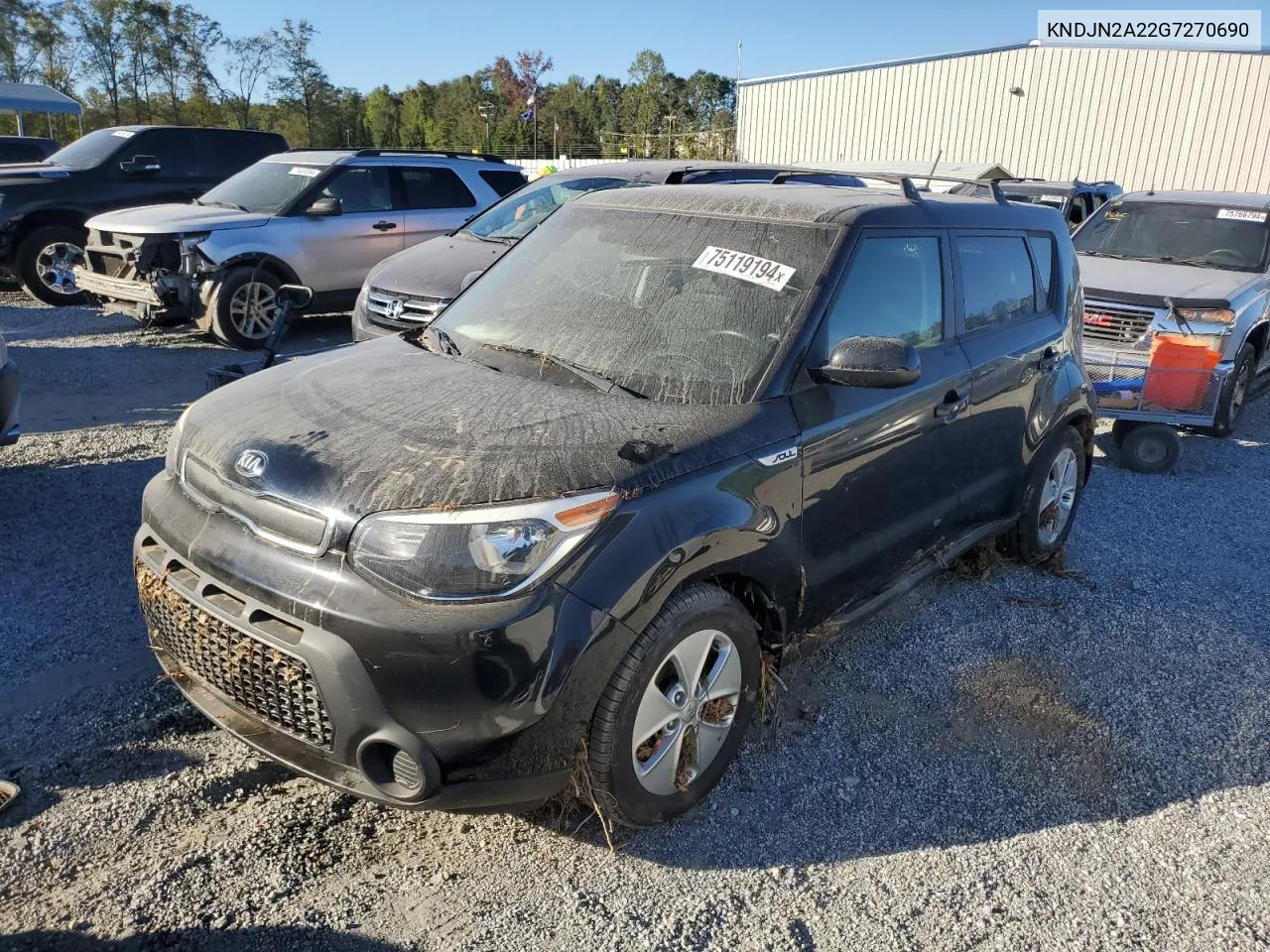 2016 Kia Soul VIN: KNDJN2A22G7270690 Lot: 75119194