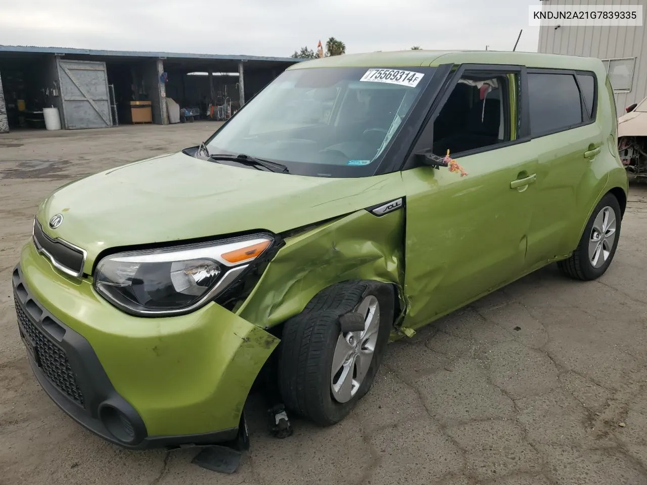 2016 Kia Soul VIN: KNDJN2A21G7839335 Lot: 75569314