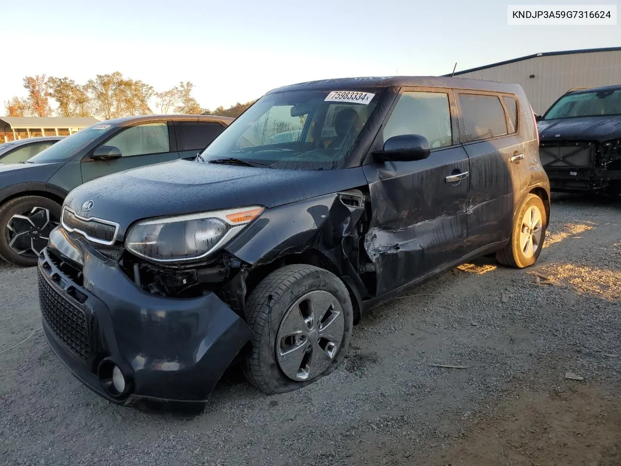 2016 Kia Soul + VIN: KNDJP3A59G7316624 Lot: 75983334