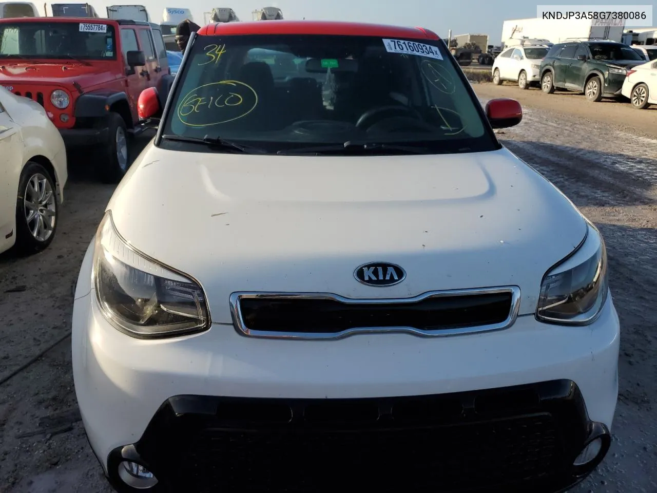 2016 Kia Soul + VIN: KNDJP3A58G7380086 Lot: 76160934