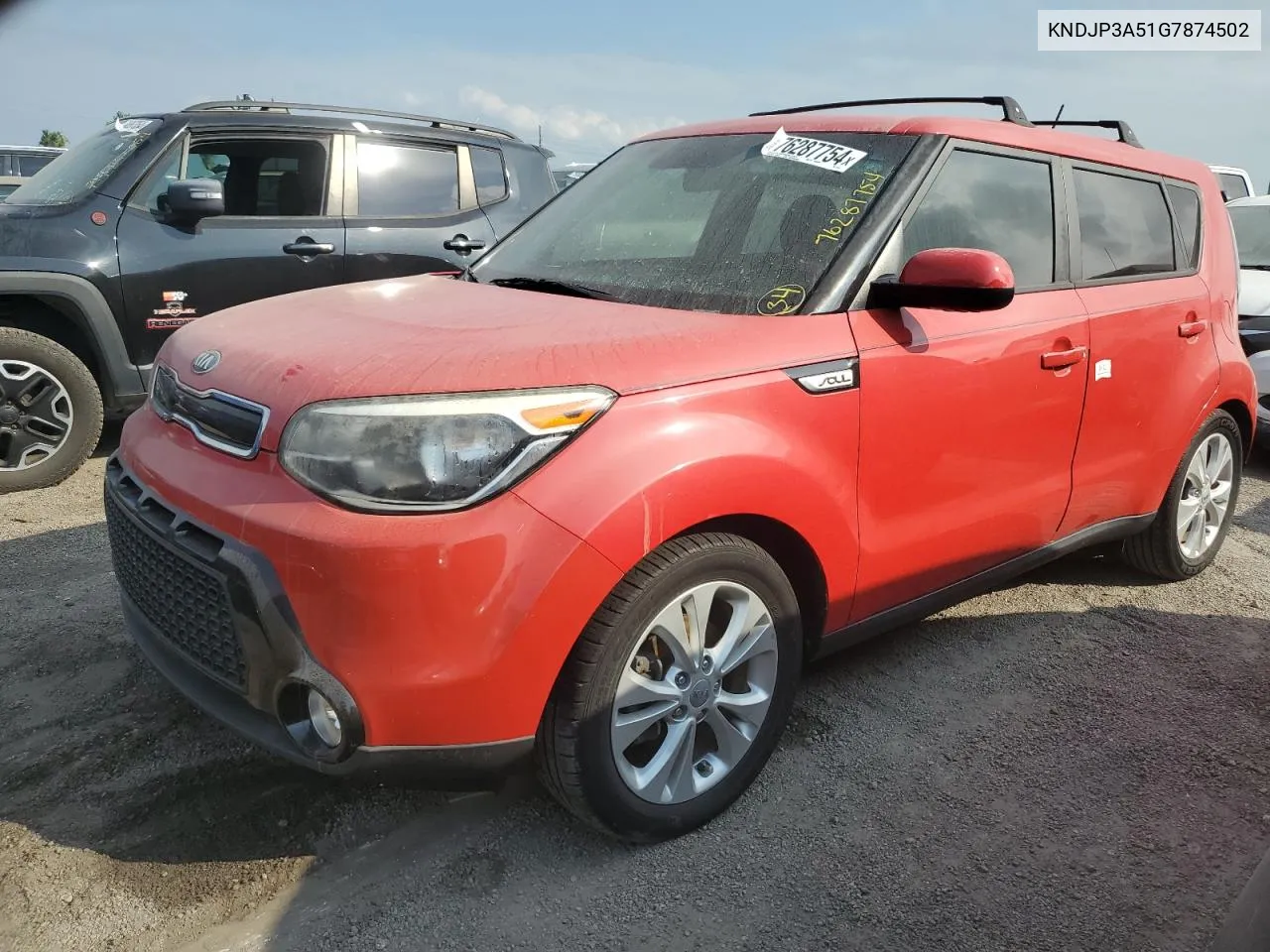 2016 Kia Soul + VIN: KNDJP3A51G7874502 Lot: 76287754