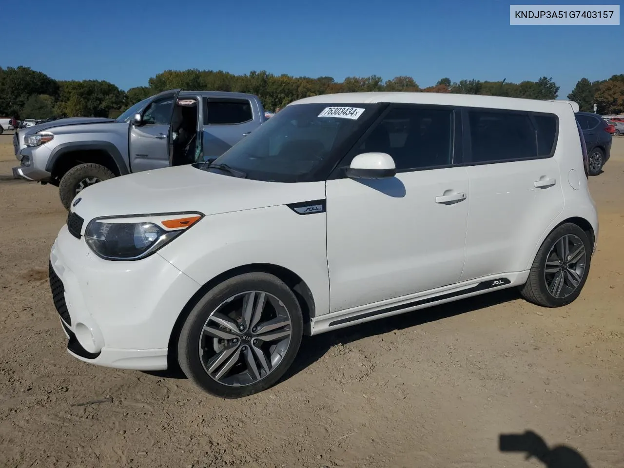 2016 Kia Soul + VIN: KNDJP3A51G7403157 Lot: 76303434