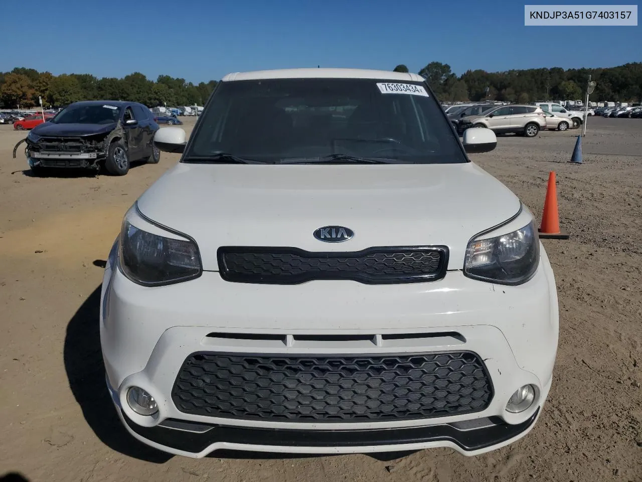 2016 Kia Soul + VIN: KNDJP3A51G7403157 Lot: 76303434