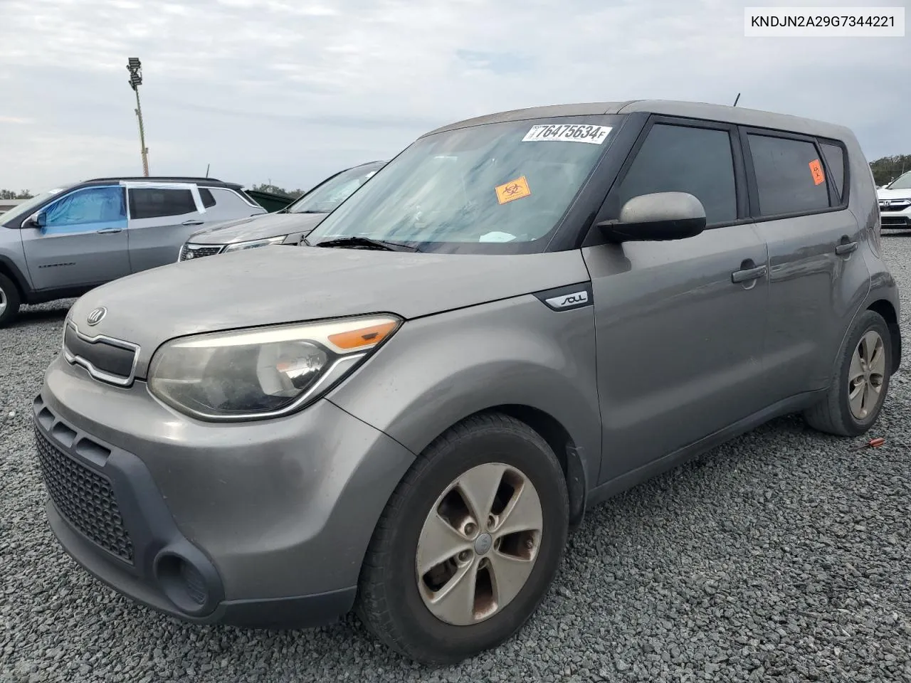 2016 Kia Soul VIN: KNDJN2A29G7344221 Lot: 76475634