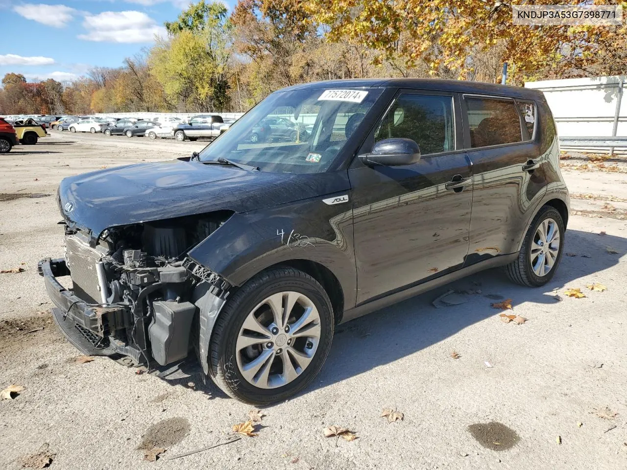 2016 Kia Soul + VIN: KNDJP3A53G7398771 Lot: 77572074