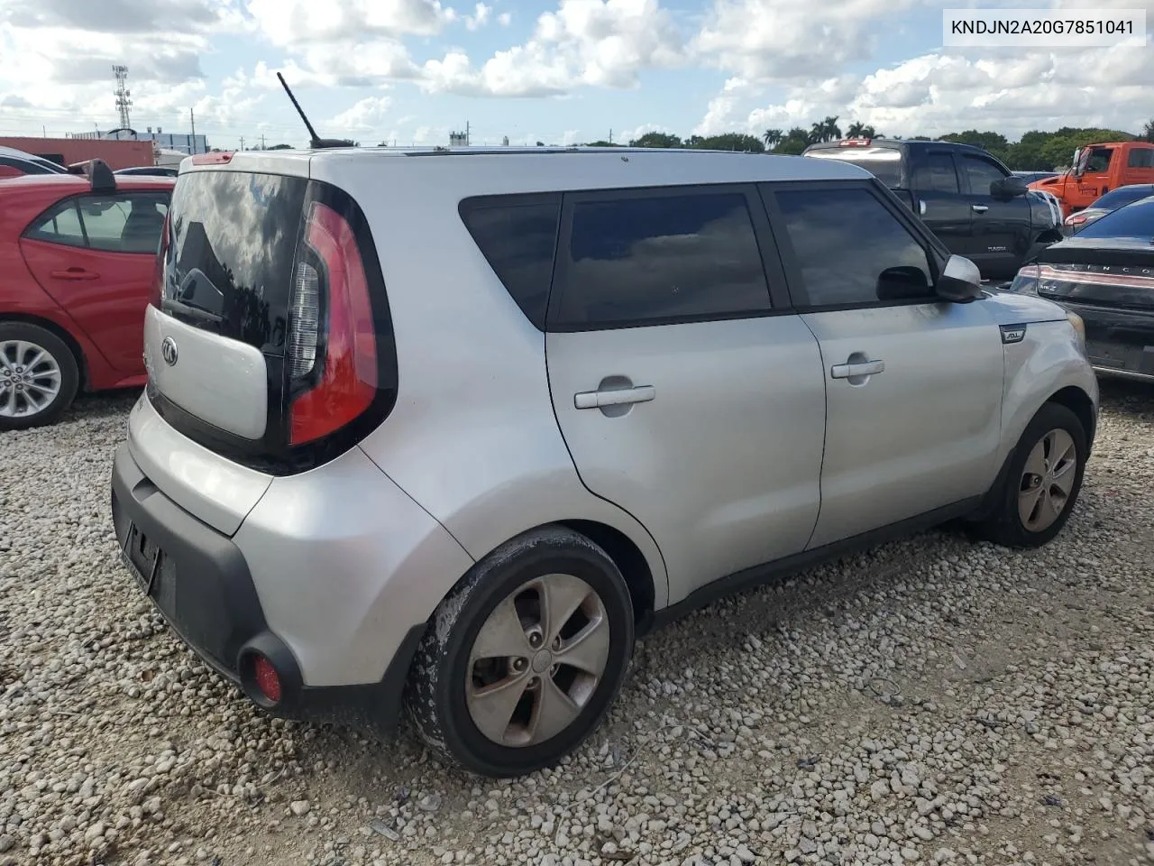 2016 Kia Soul VIN: KNDJN2A20G7851041 Lot: 77800244