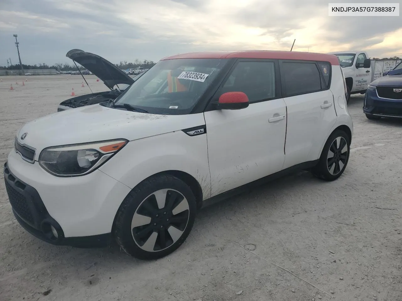 2016 Kia Soul + VIN: KNDJP3A57G7388387 Lot: 78323934