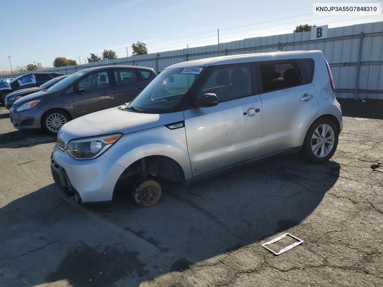 2016 Kia Soul + VIN: KNDJP3A55G7848310 Lot: 78329944