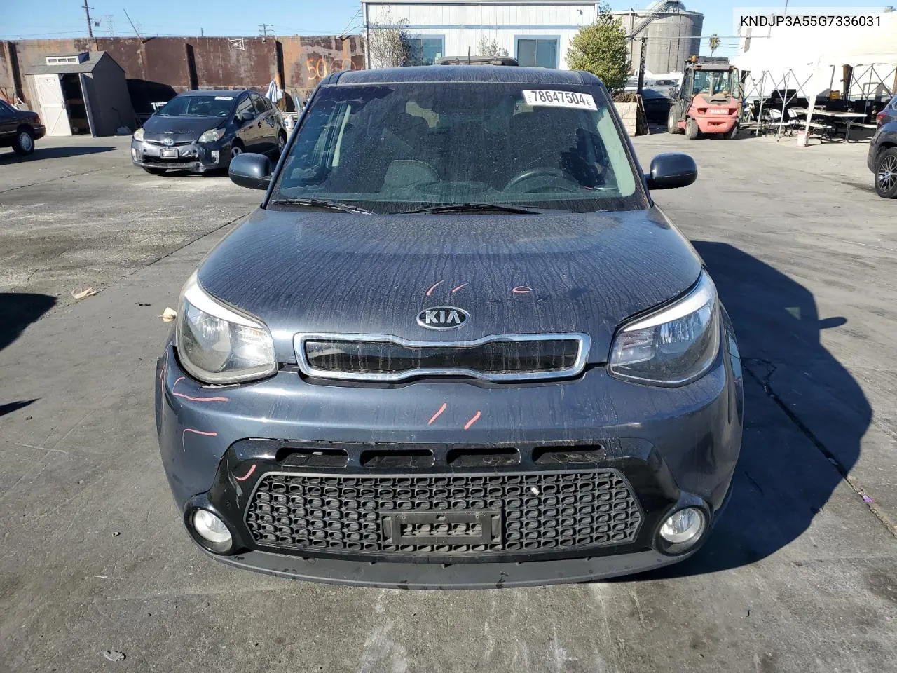 2016 Kia Soul + VIN: KNDJP3A55G7336031 Lot: 78647504