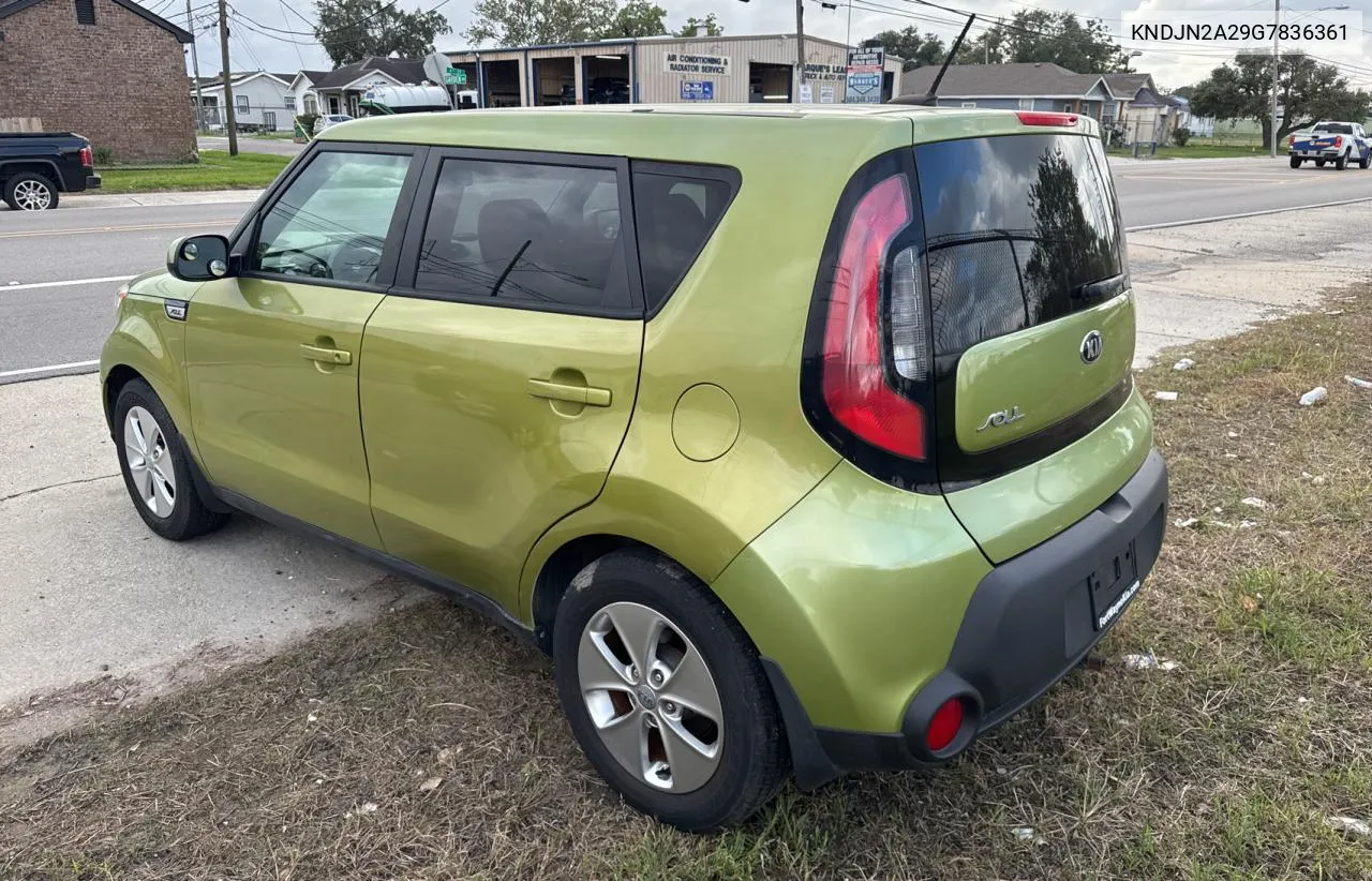 2016 Kia Soul VIN: KNDJN2A29G7836361 Lot: 80321954