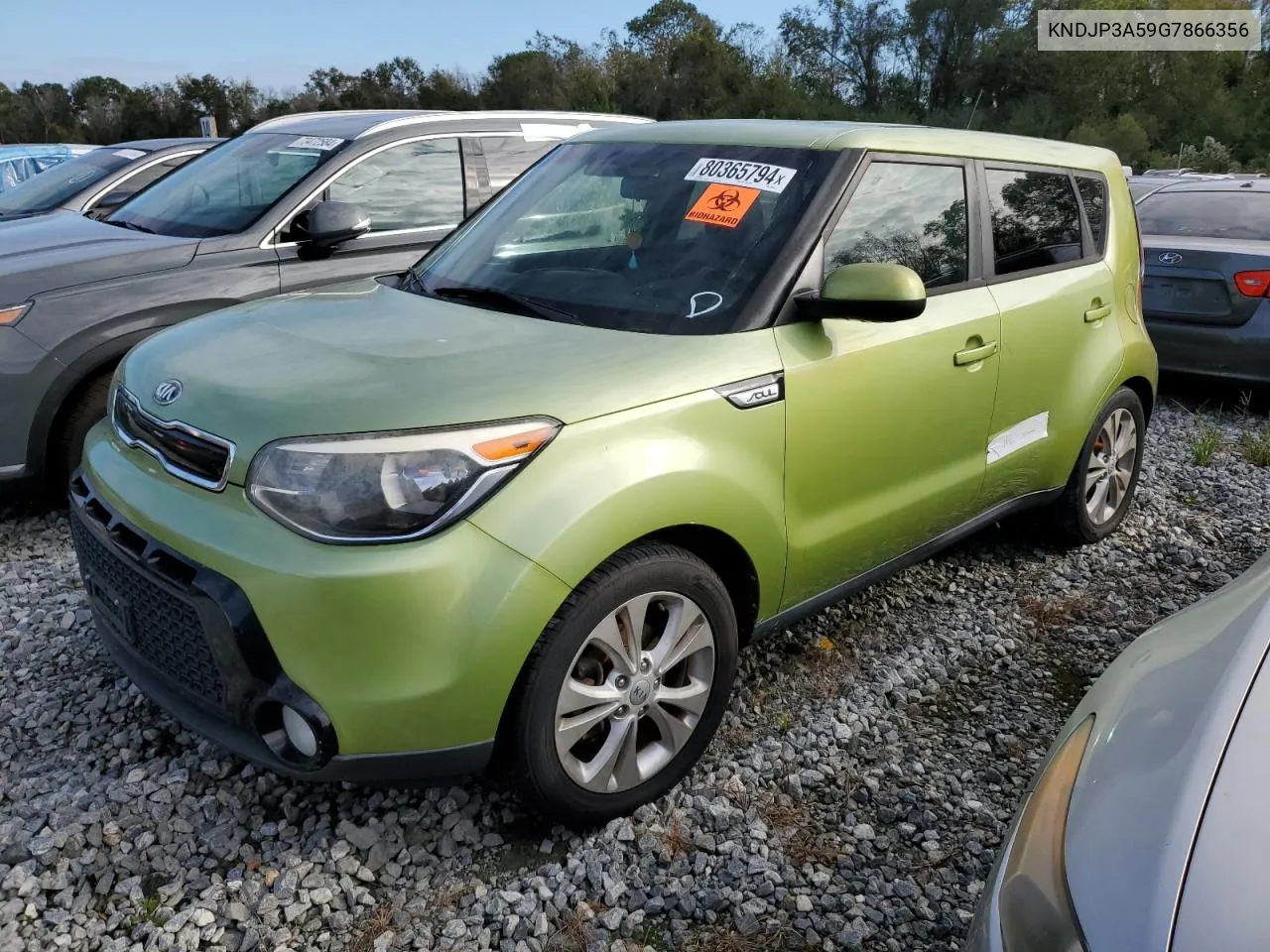 2016 Kia Soul + VIN: KNDJP3A59G7866356 Lot: 80365794