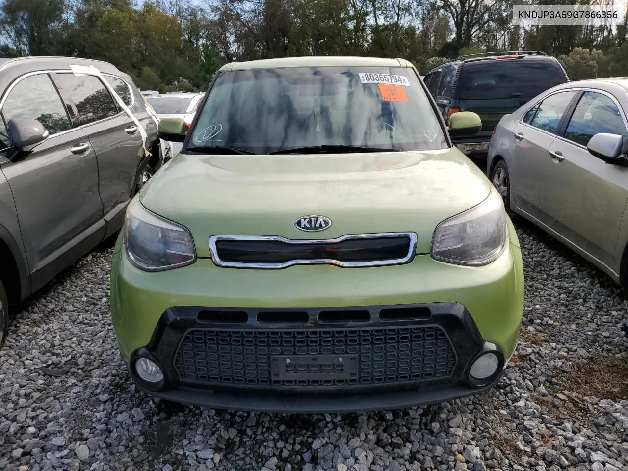 2016 Kia Soul + VIN: KNDJP3A59G7866356 Lot: 80365794