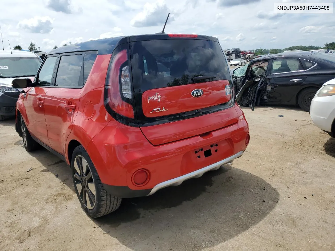 2017 Kia Soul + VIN: KNDJP3A50H7443408 Lot: 57253274