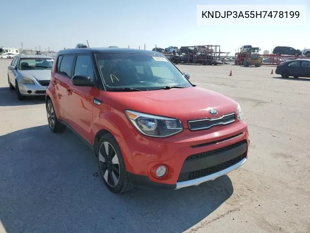 2017 Kia Soul + VIN: KNDJP3A55H7478199 Lot: 57663144