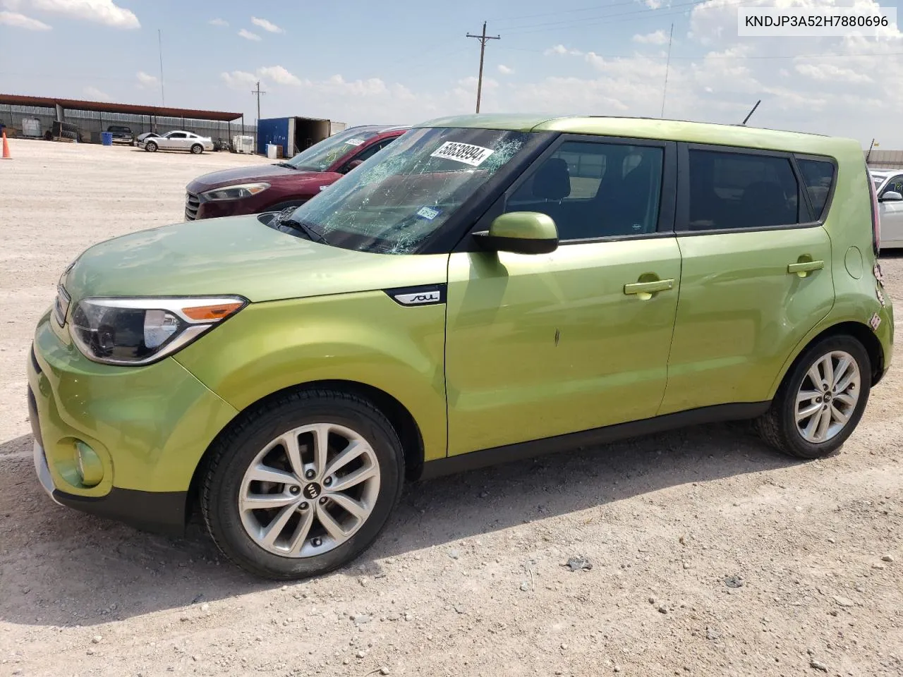 2017 Kia Soul + VIN: KNDJP3A52H7880696 Lot: 58638994