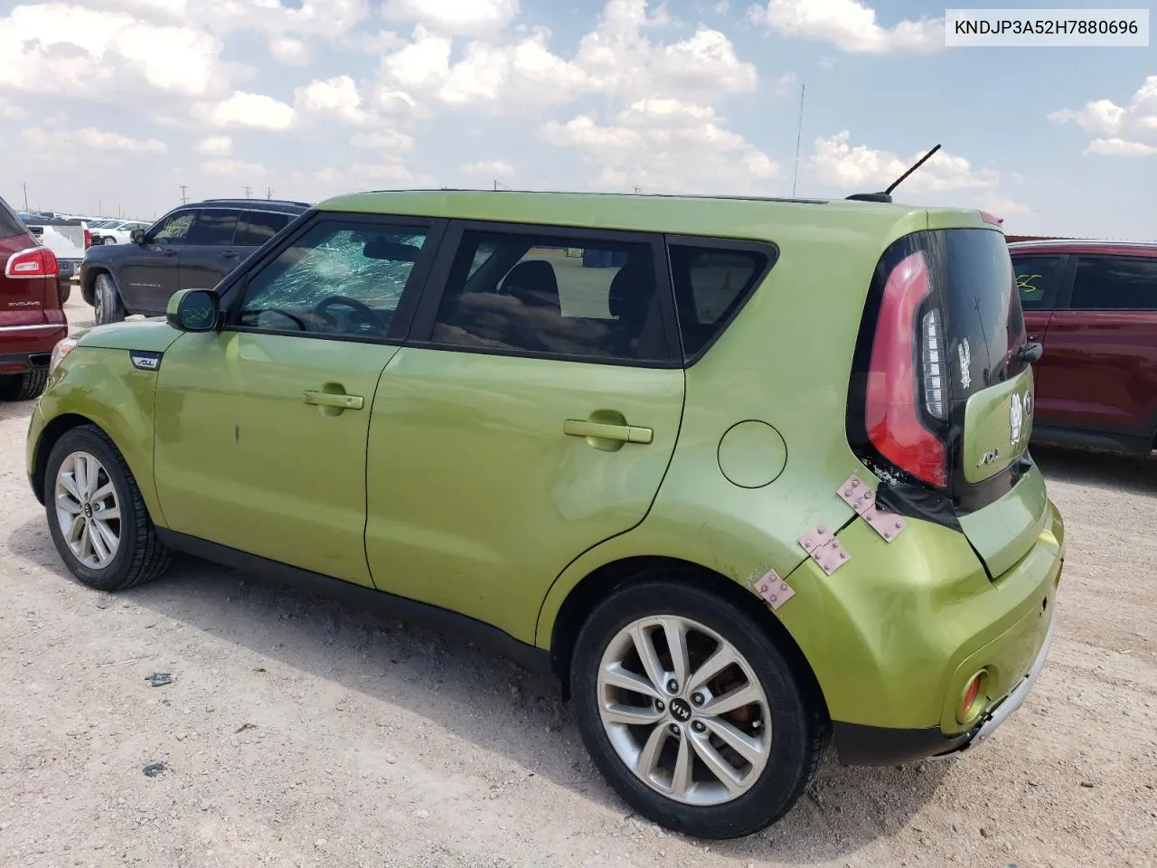 2017 Kia Soul + VIN: KNDJP3A52H7880696 Lot: 58638994