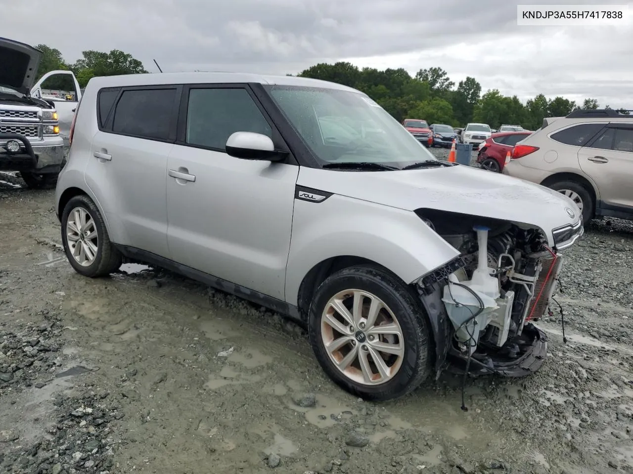 2017 Kia Soul + VIN: KNDJP3A55H7417838 Lot: 62829724