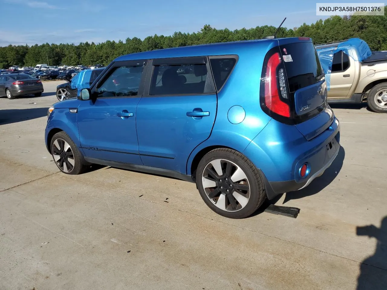 2017 Kia Soul + VIN: KNDJP3A58H7501376 Lot: 67273864