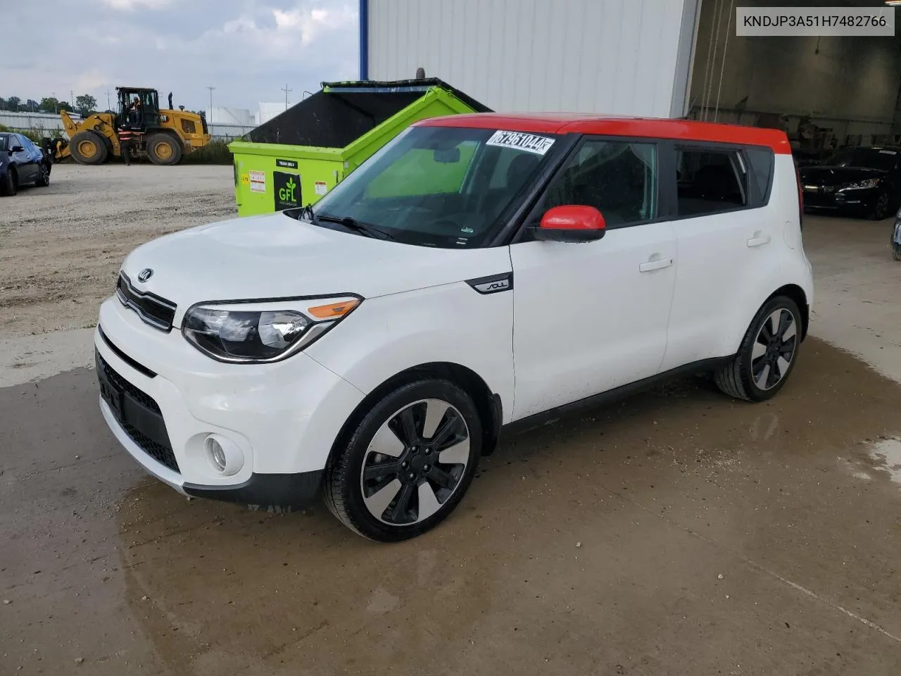 2017 Kia Soul + VIN: KNDJP3A51H7482766 Lot: 67961044