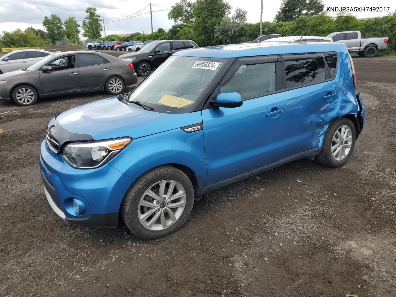 2017 Kia Soul + VIN: KNDJP3A5XH7492017 Lot: 68008324