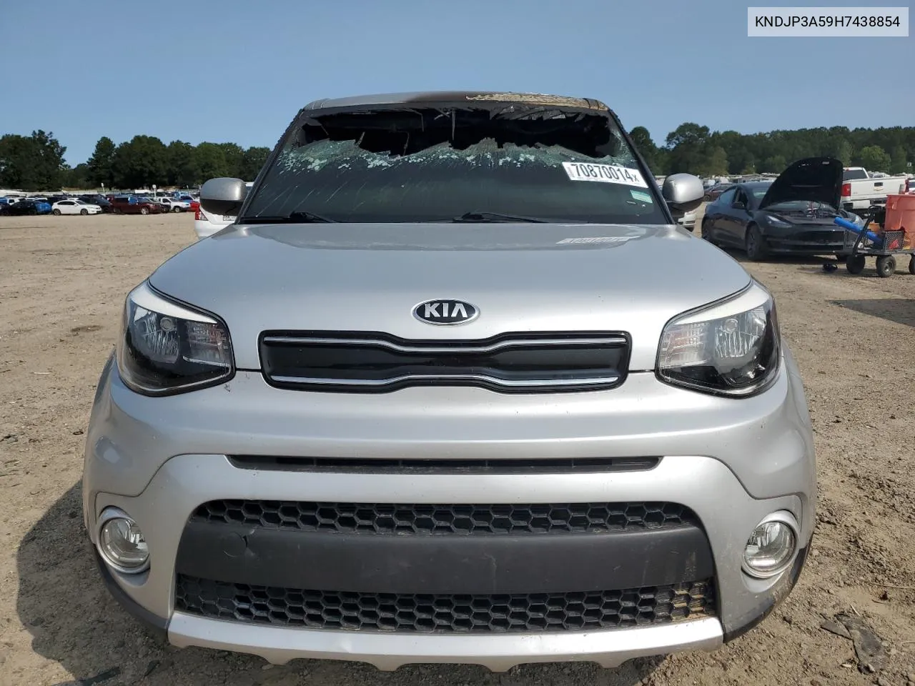 2017 Kia Soul + VIN: KNDJP3A59H7438854 Lot: 70870014