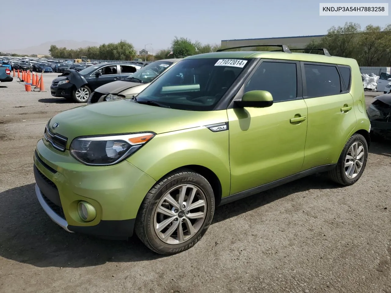 2017 Kia Soul + VIN: KNDJP3A54H7883258 Lot: 71072014