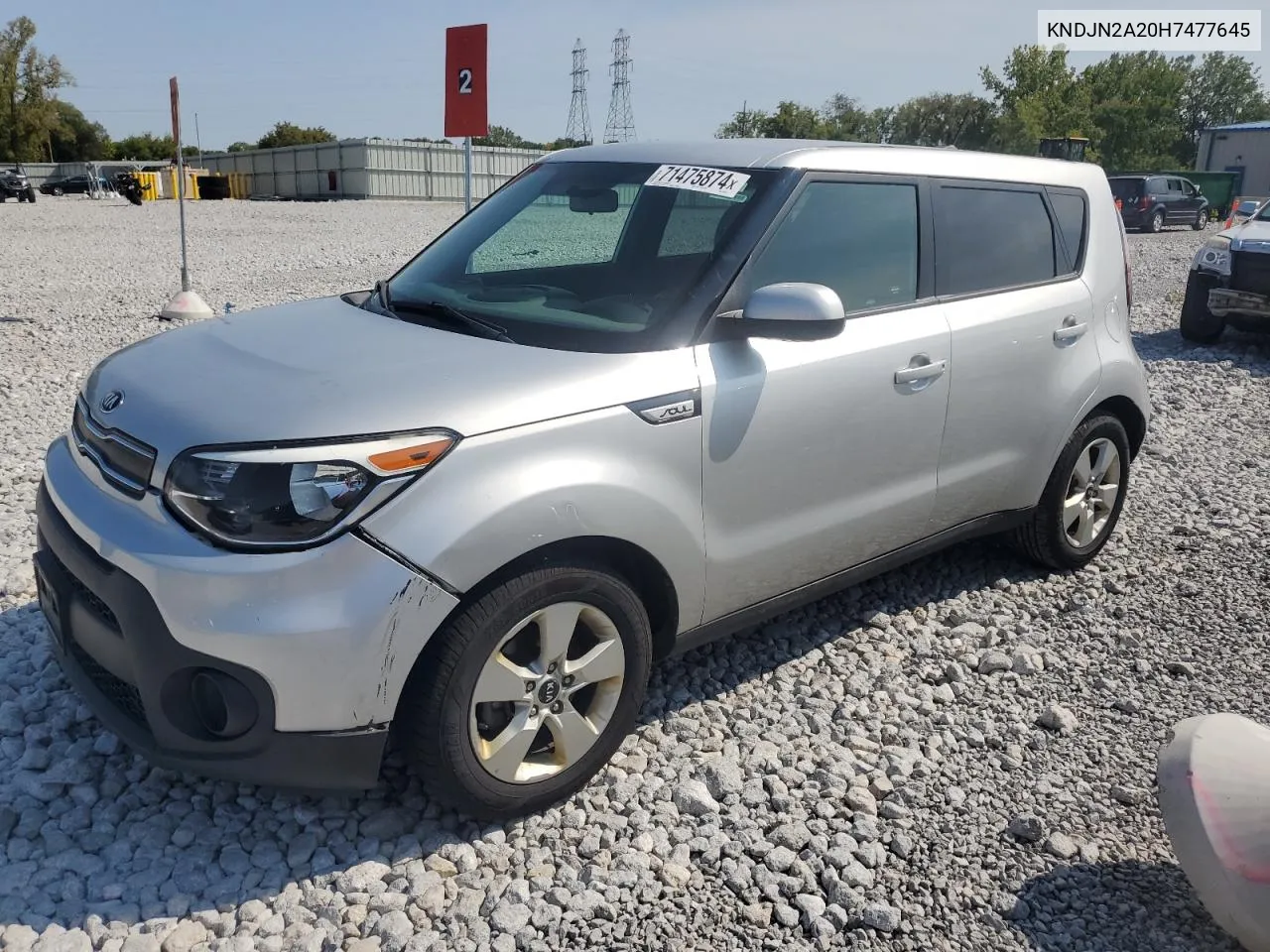 2017 Kia Soul VIN: KNDJN2A20H7477645 Lot: 71475874