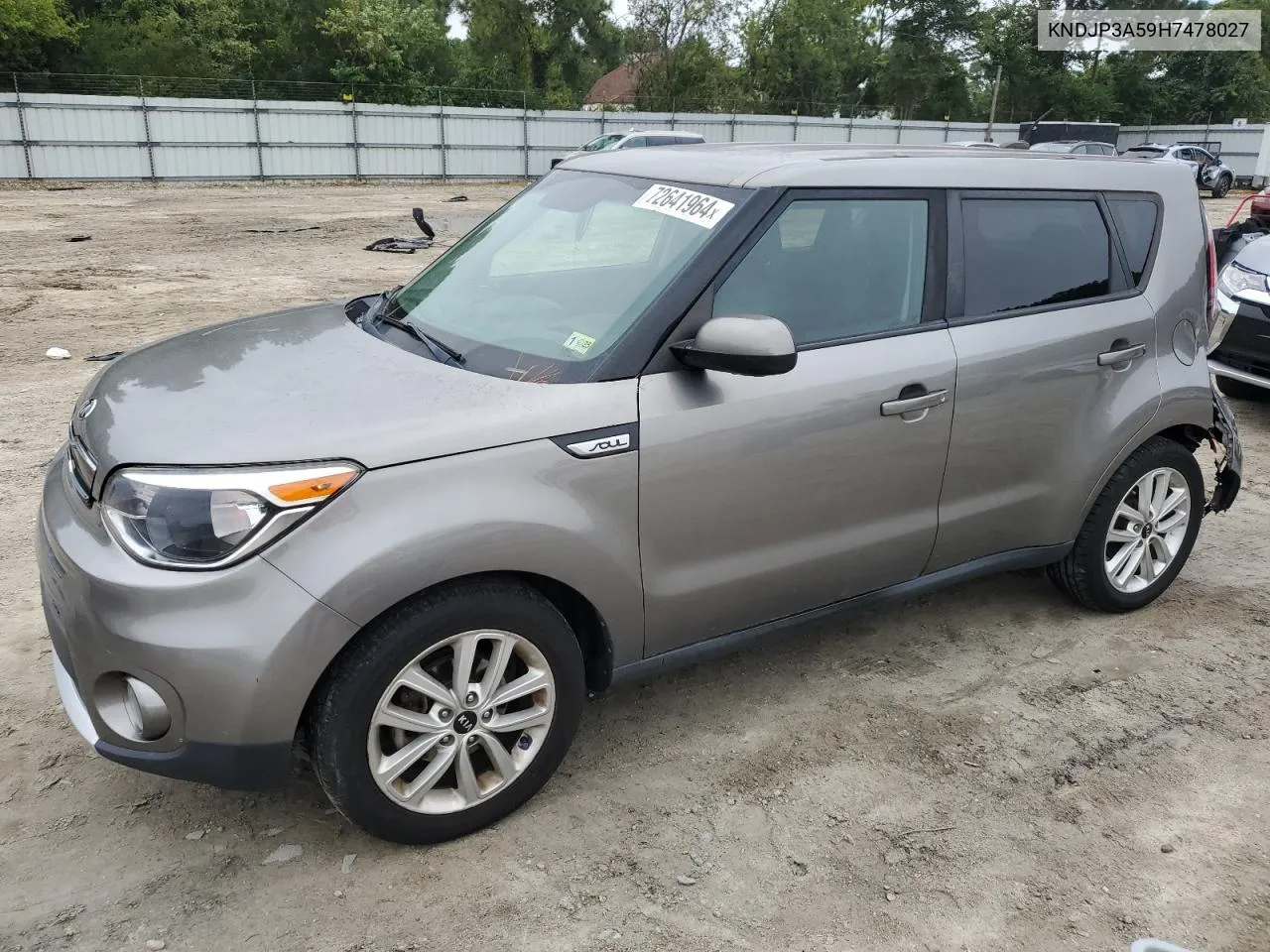 2017 Kia Soul + VIN: KNDJP3A59H7478027 Lot: 72641964