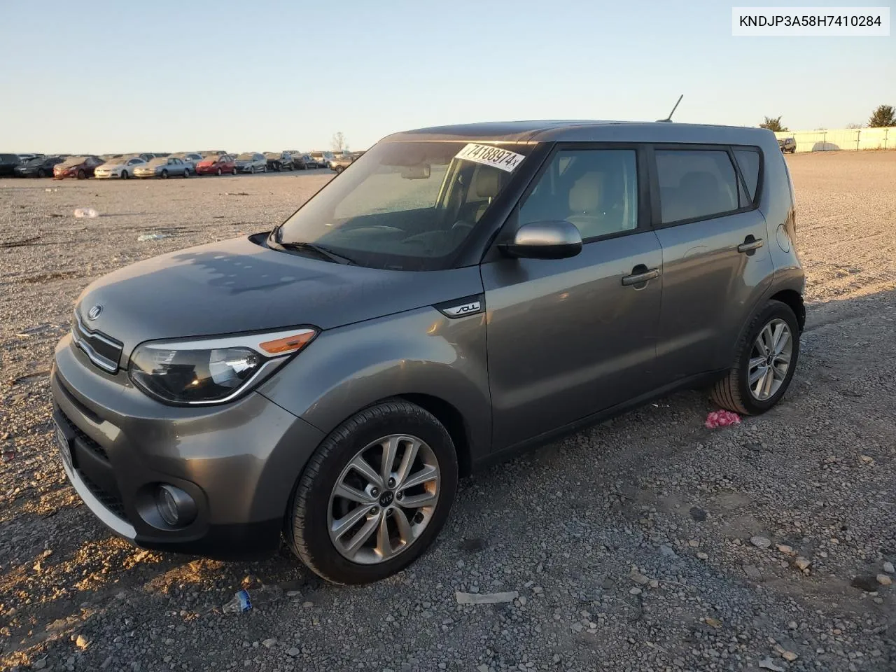 2017 Kia Soul + VIN: KNDJP3A58H7410284 Lot: 74188974