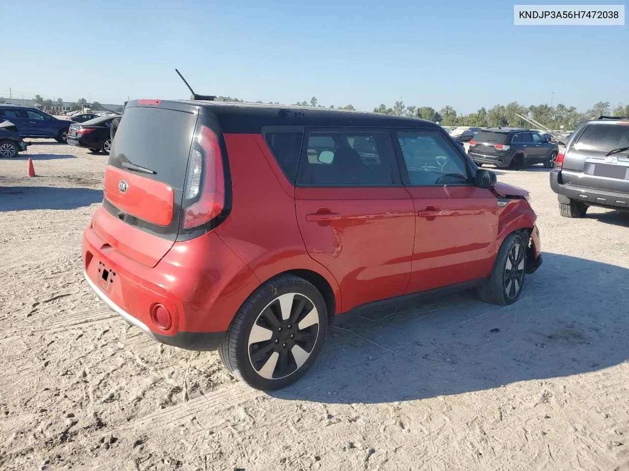 2017 Kia Soul + VIN: KNDJP3A56H7472038 Lot: 74760884