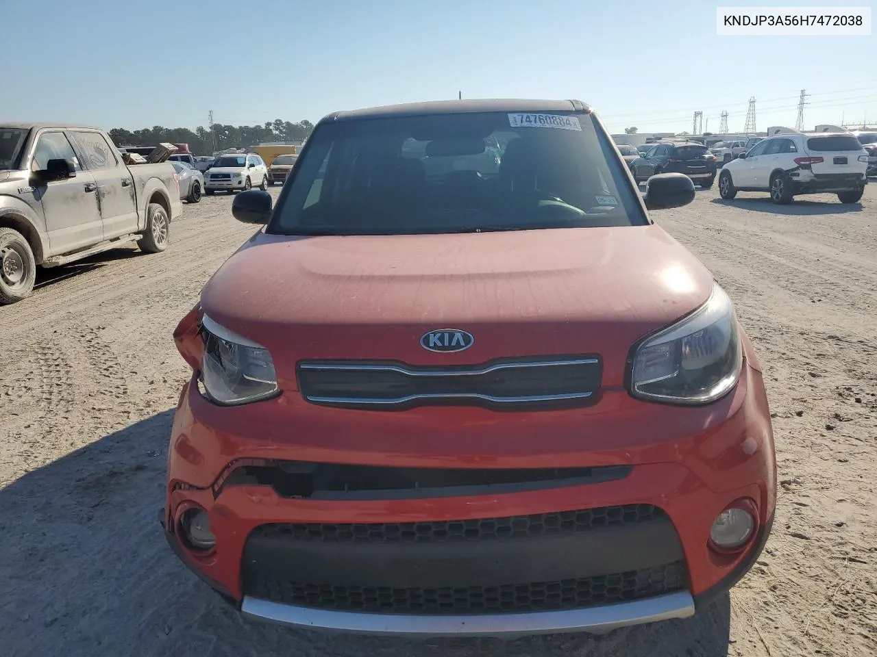 2017 Kia Soul + VIN: KNDJP3A56H7472038 Lot: 74760884