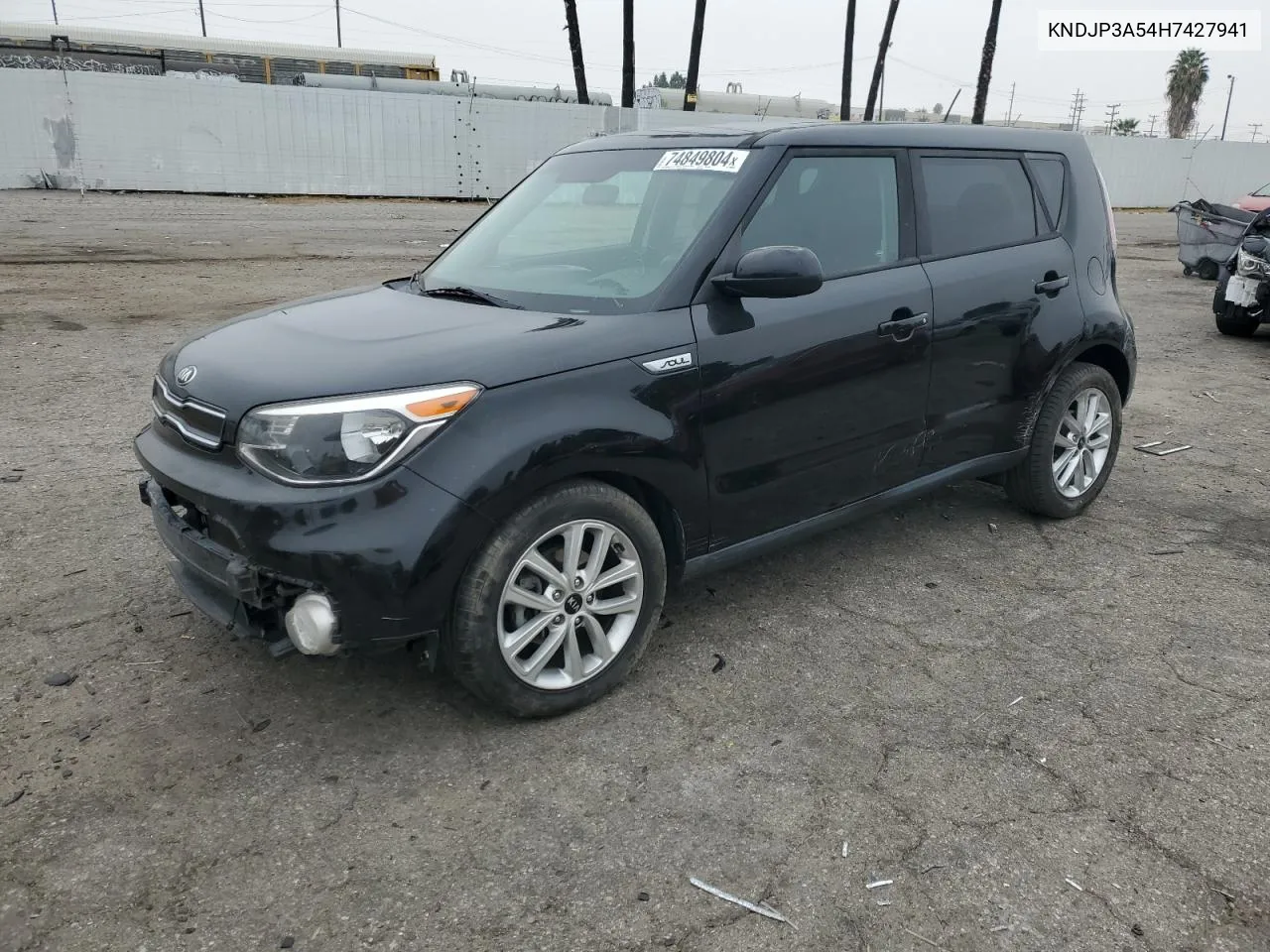 2017 Kia Soul + VIN: KNDJP3A54H7427941 Lot: 74849804