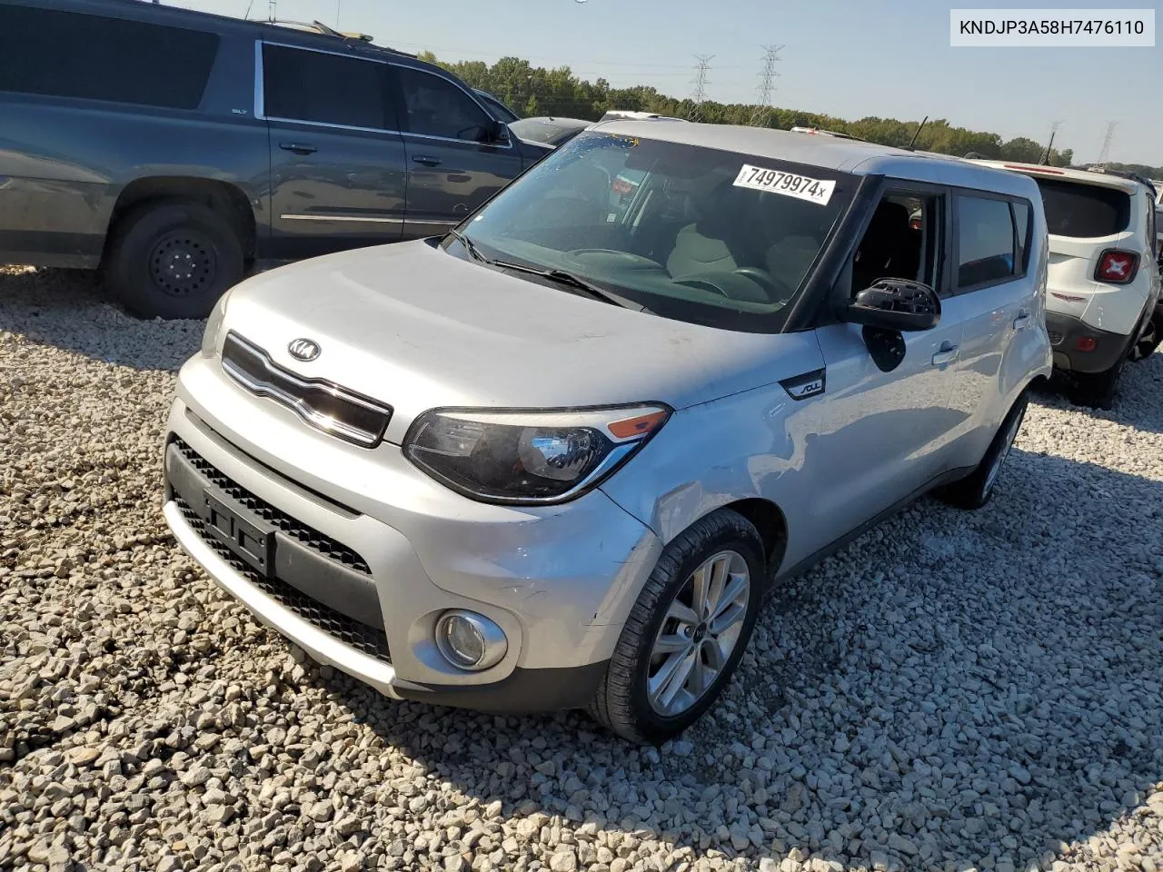 2017 Kia Soul + VIN: KNDJP3A58H7476110 Lot: 74979974