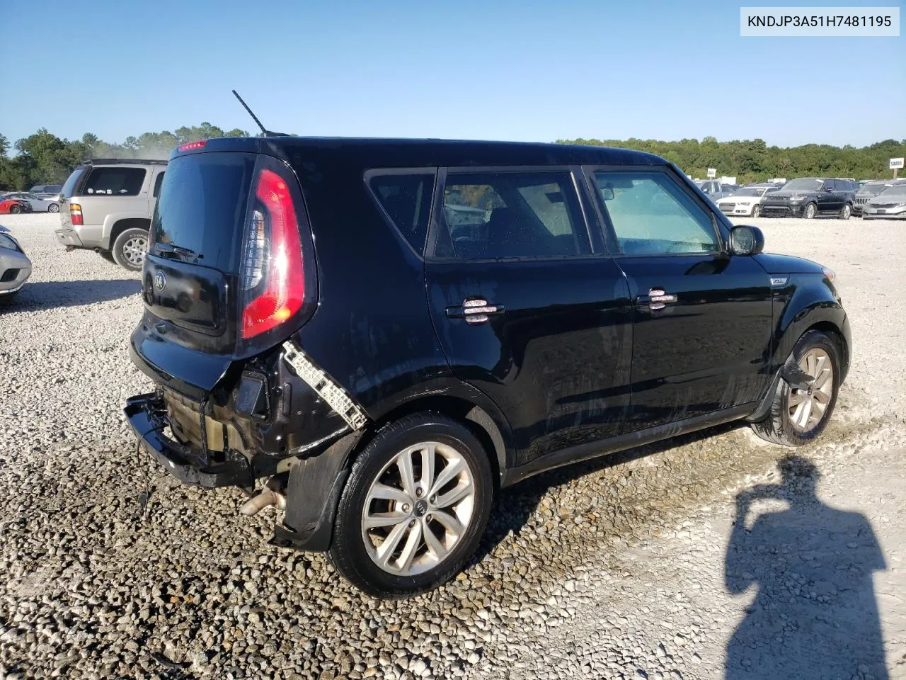 2017 Kia Soul + VIN: KNDJP3A51H7481195 Lot: 75313134