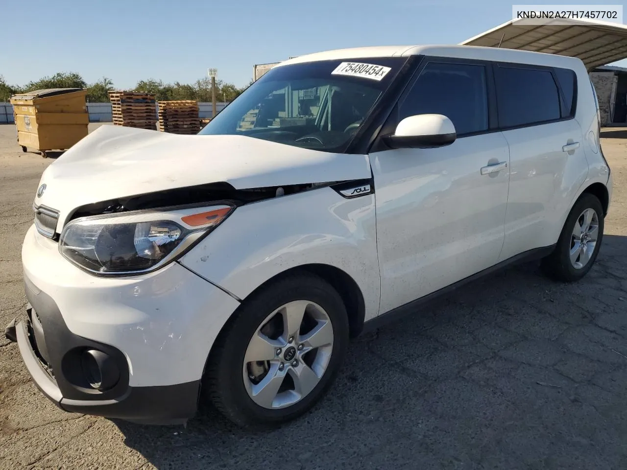 2017 Kia Soul VIN: KNDJN2A27H7457702 Lot: 75480454