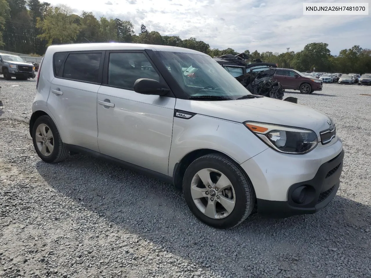 2017 Kia Soul VIN: KNDJN2A26H7481070 Lot: 76134184