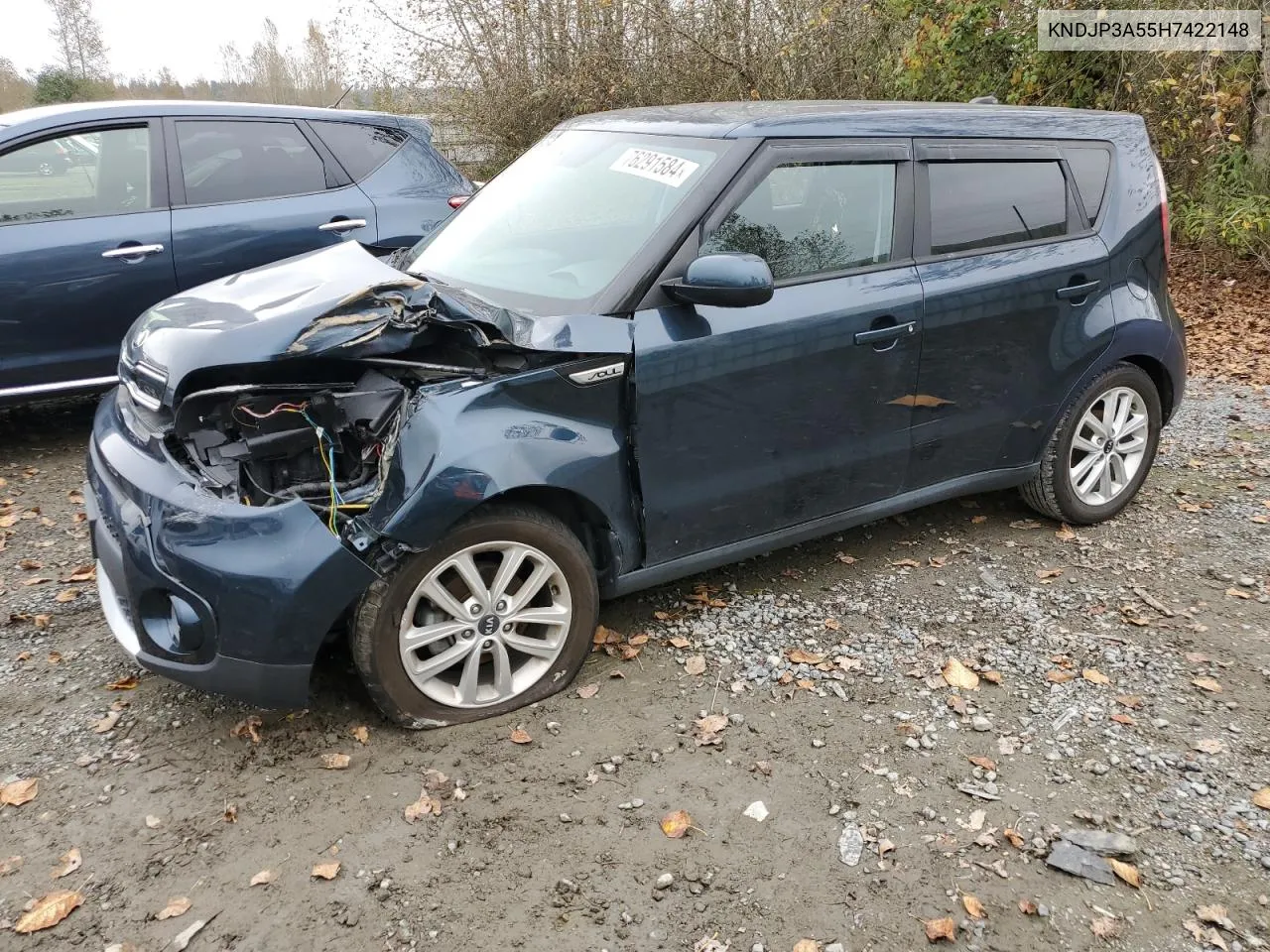 2017 Kia Soul + VIN: KNDJP3A55H7422148 Lot: 76291584