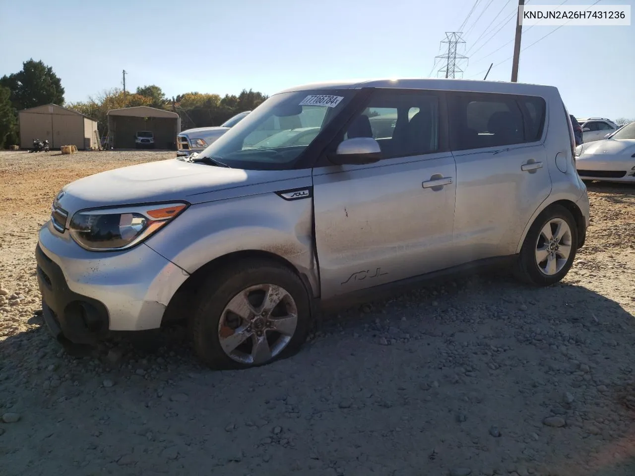 2017 Kia Soul VIN: KNDJN2A26H7431236 Lot: 77166784