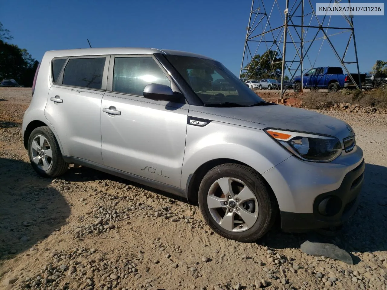 2017 Kia Soul VIN: KNDJN2A26H7431236 Lot: 77166784